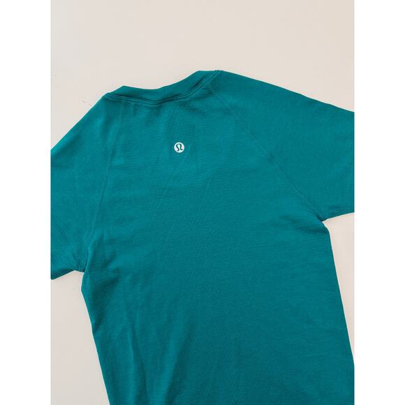 Lululemon teal short sleeve swiftly tech waist length - size 2 - Picture 5 of 6